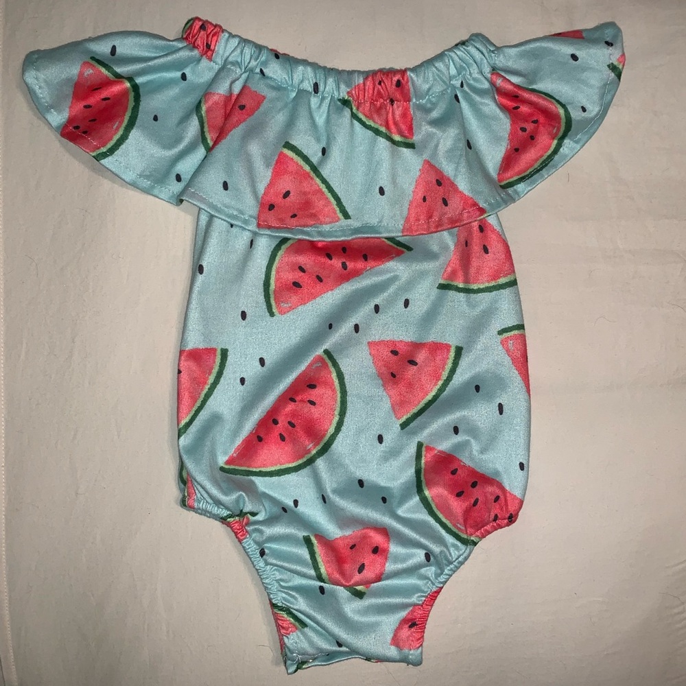 3T Watermelon Off-Shoulder Romper